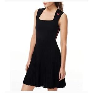 NWT PXG Eclipse Sleeveless Knitted Pleat Dress Black XS Luxury Golfwear